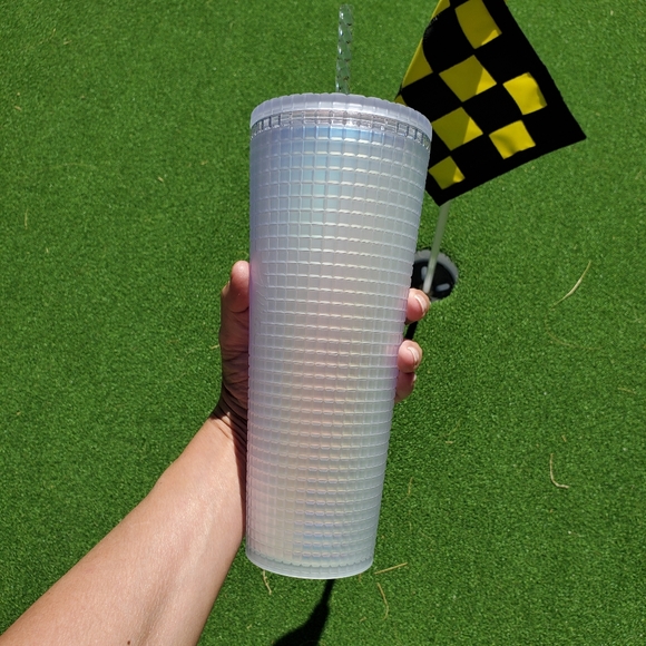 NWT Spring 2022 Icy Lilac grid Venti Cup Unicorn Iridescent - Picture 2 of 6